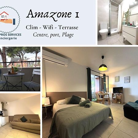 L'Amazone Studio Plein Centre Plages A 2Min Clim Wifi Sur Le Port - Top Prosconciergerie- Ла-Гранд-Мотт Екстер'єр фото